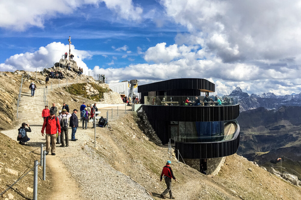 Bergbahn Unlimited im Gästehaus Gatterhof in Riezlern Nebelhorn Bergbahn Gipfelstation in Oberstdorf