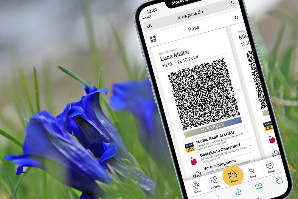 Möglichkeiten mit dem AW-Pass Allgäu-Walser-Pass Smartphone APP