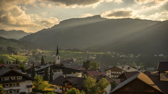 Riezlern im Sonnenuntergang